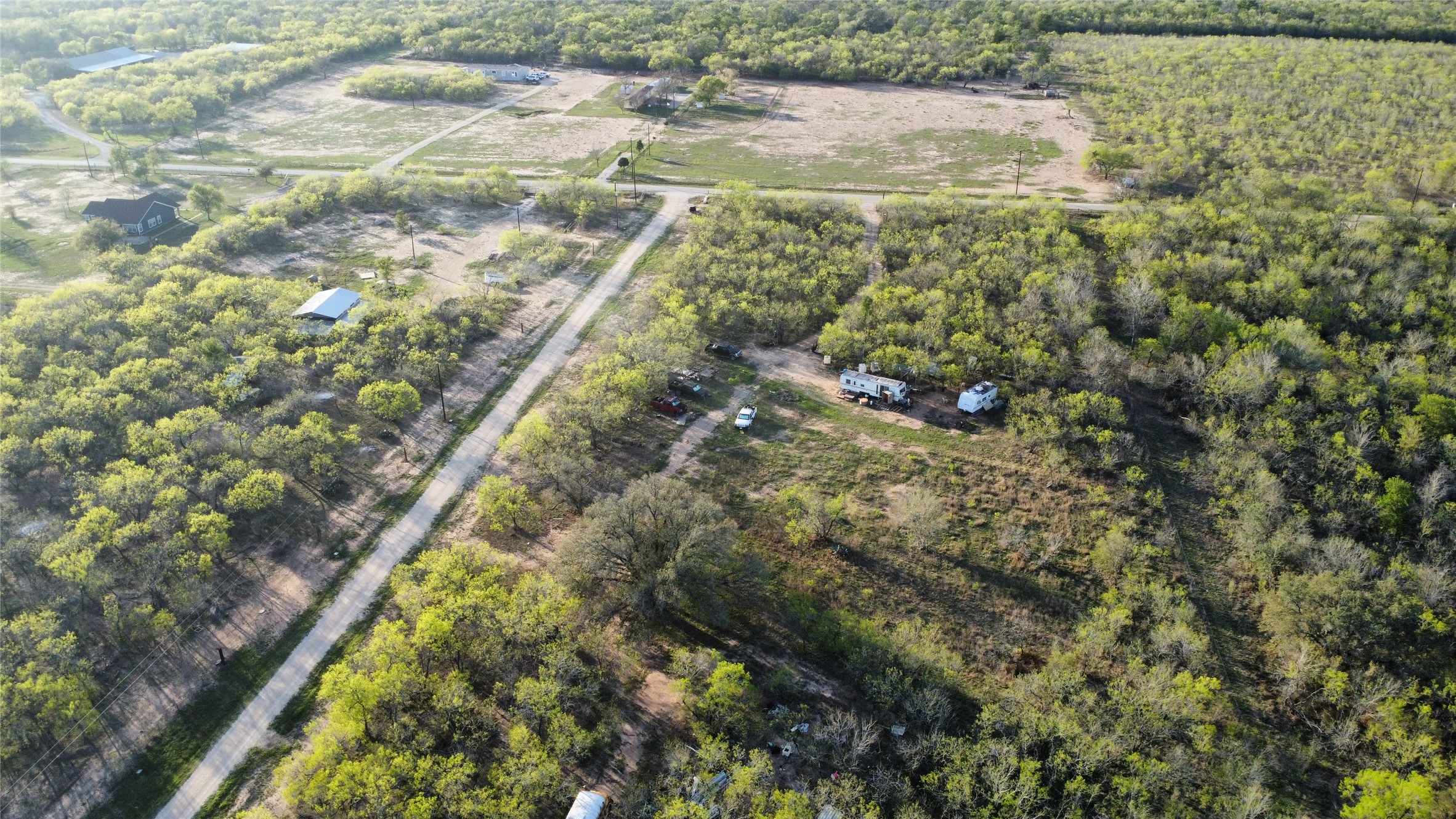 2209 Callihan Road Luling, TX 78648 - Photo 4 of 7 a view of a yard with plants and large trees
