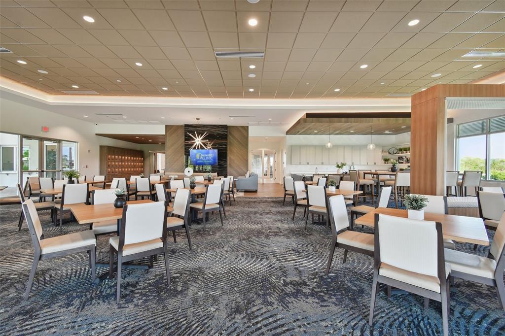 4647 Garofalo Road Wesley Chapel, FL 33543 - Photo 48 of 62 a room with lots of tables a large window and chairs