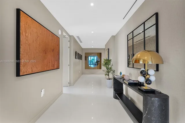 a view of a hallway with interior of the house