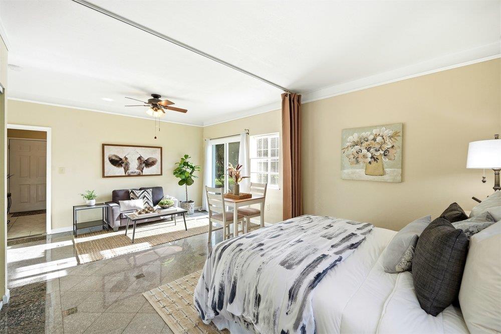 17235 Hill Road Morgan Hill, CA 95037 - Photo 26 of 44 a bedroom with a bed and wooden floor