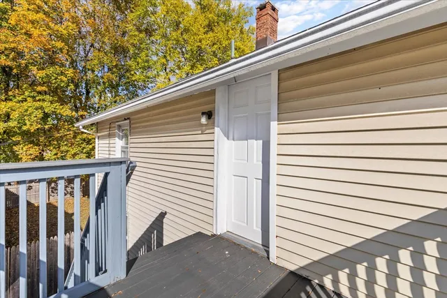 a view of a house with a balcony