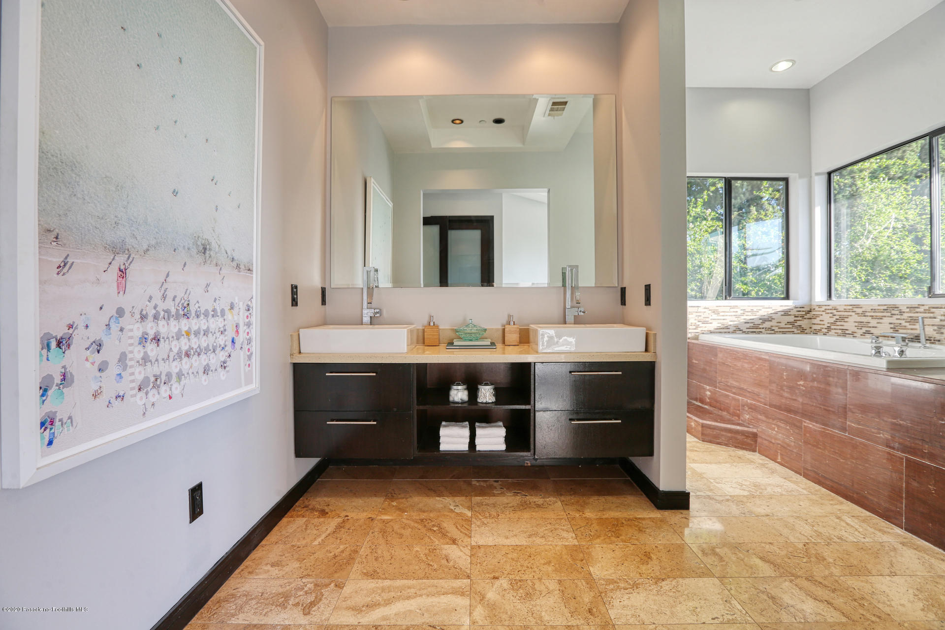 2315 Holgate Square Los Angeles, CA 90031 - Photo 50 of 56 a bathroom with a sink a vanity and a large mirror