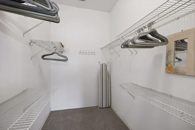 a view of a closet area