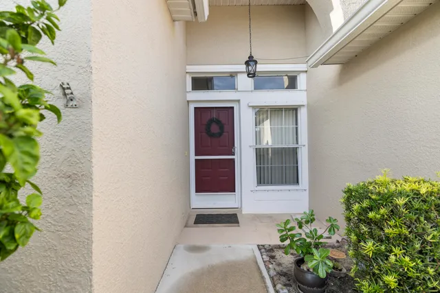 a view of a entryway door of the house