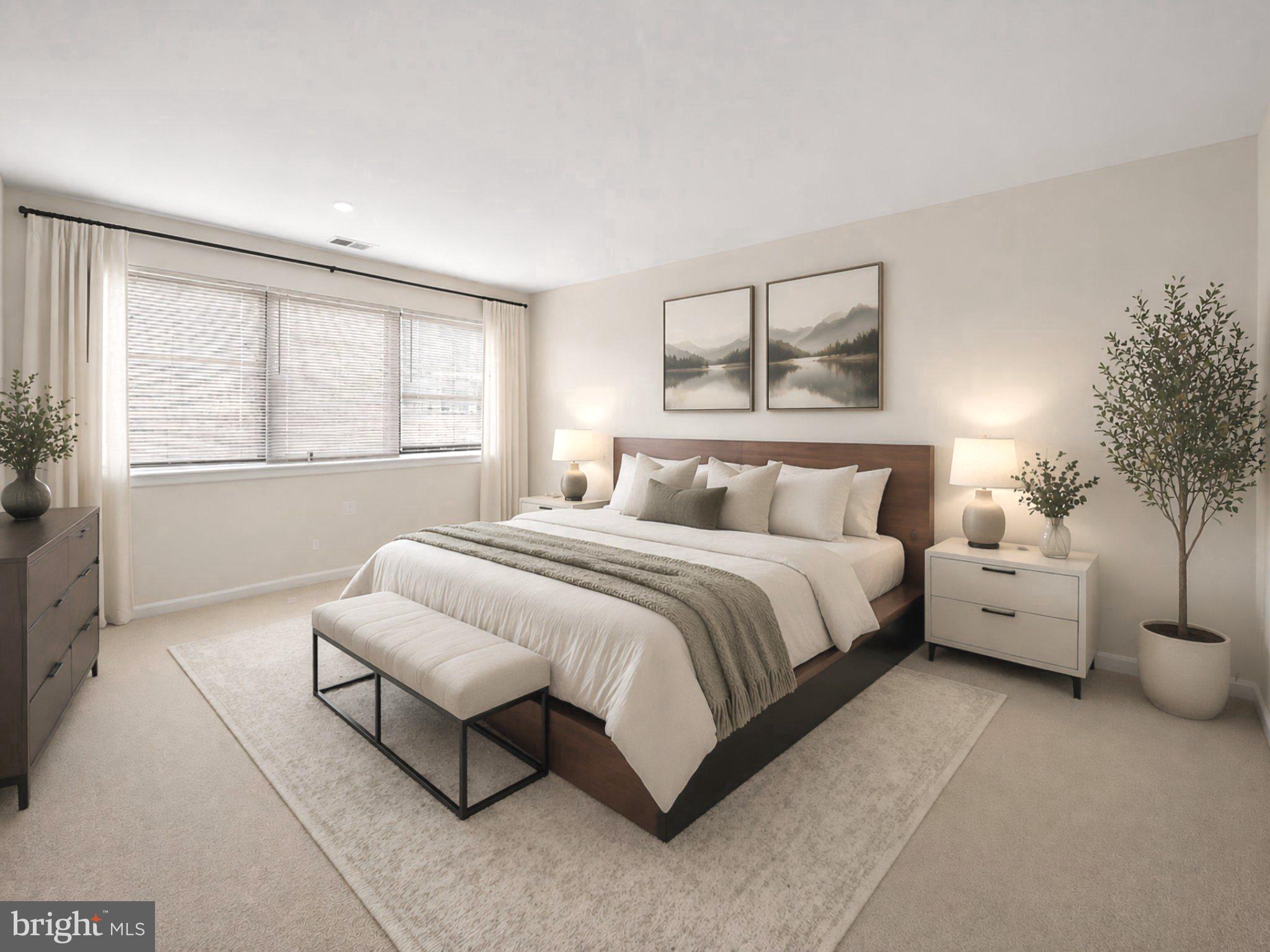 1301 North Courthouse Road, Unit 1803 Arlington, VA 22201 - Photo 4 of 35 Serene bedroom w/ natural light. Virtually staged.