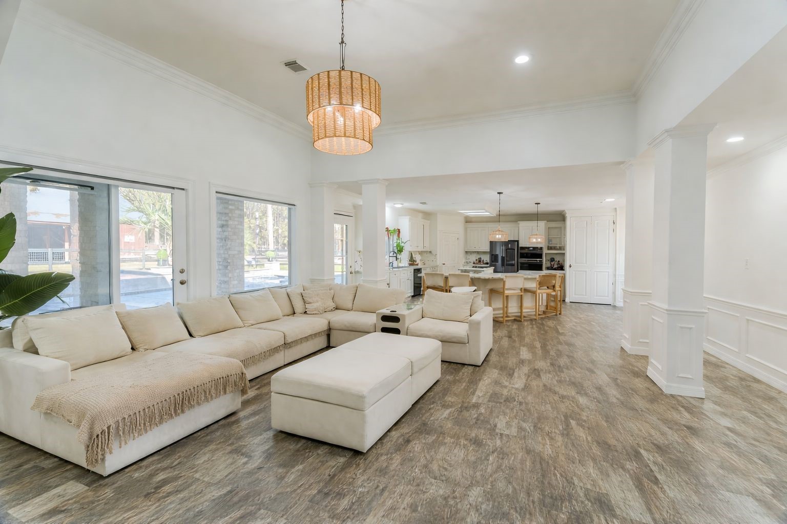 24102 Baneberry Road Magnolia, TX 77355 - Photo 5 of 39 a living room with furniture or chandelier and a wooden floor