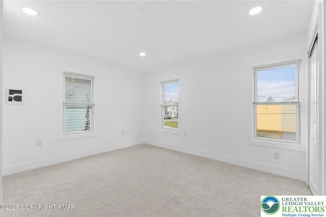 an empty room with a window