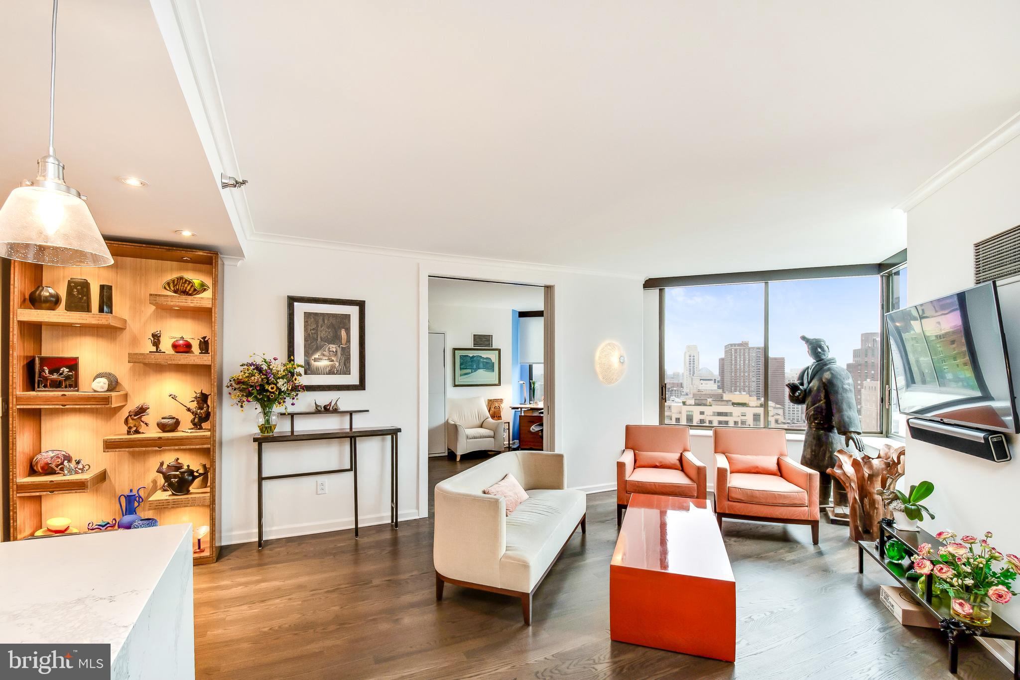 202 West Rittenhouse Square, Unit 2707 Philadelphia, PA 19103 - Photo 6 of 43 Living Room w/ Gorgeous Views