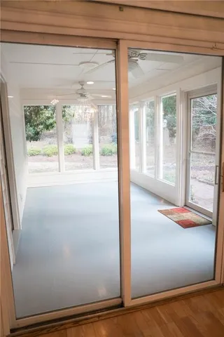 a view of front door