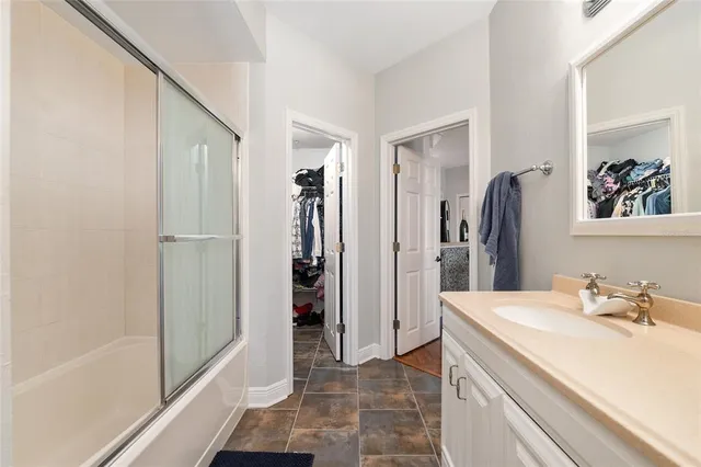 a view of a balcony with chair