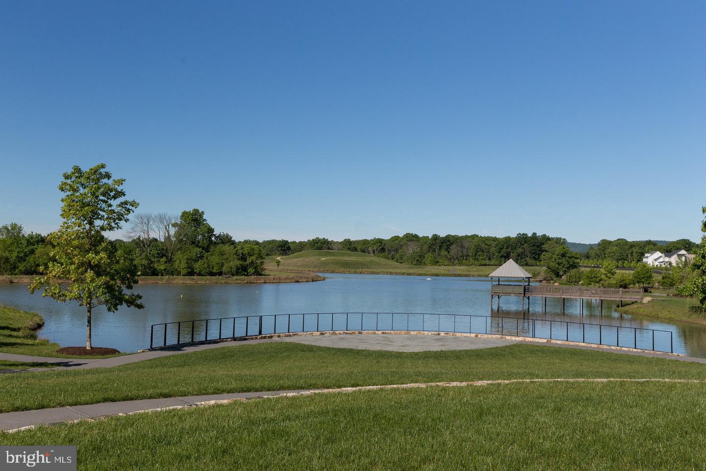 25873 Cameron Walk Place Aldie, VA 20105 - Photo 66 of 92 a view of a lake with a big yard and large trees