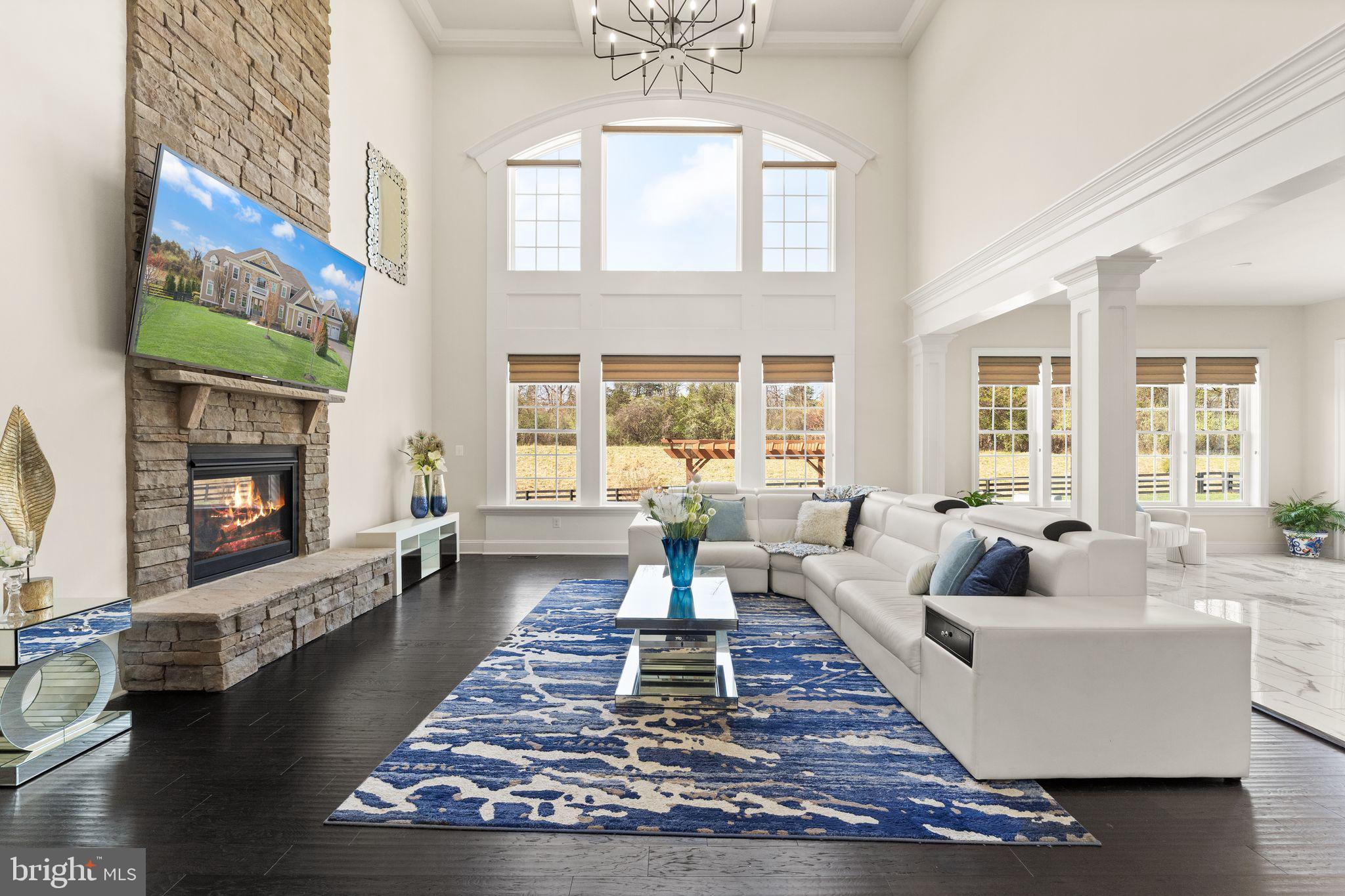 25873 Cameron Walk Place Aldie, VA 20105 - Photo 7 of 92 a living room with fireplace furniture and a large window
