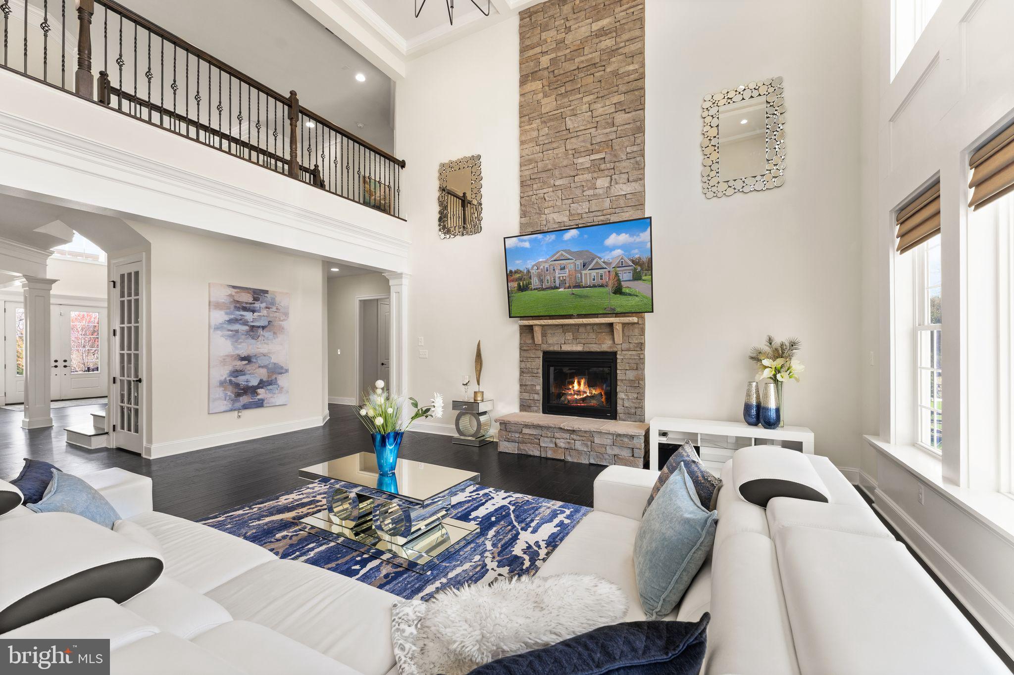 25873 Cameron Walk Place Aldie, VA 20105 - Photo 9 of 92 a living room with furniture and a fireplace
