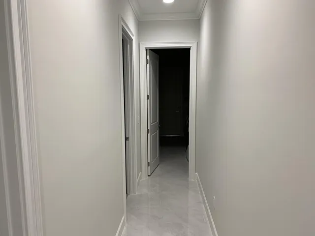 an empty room with a window