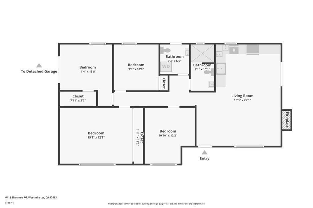 6412 Shawnee Road Westminster, CA 92683 - Photo 34 of 36 a picture of a floor plan