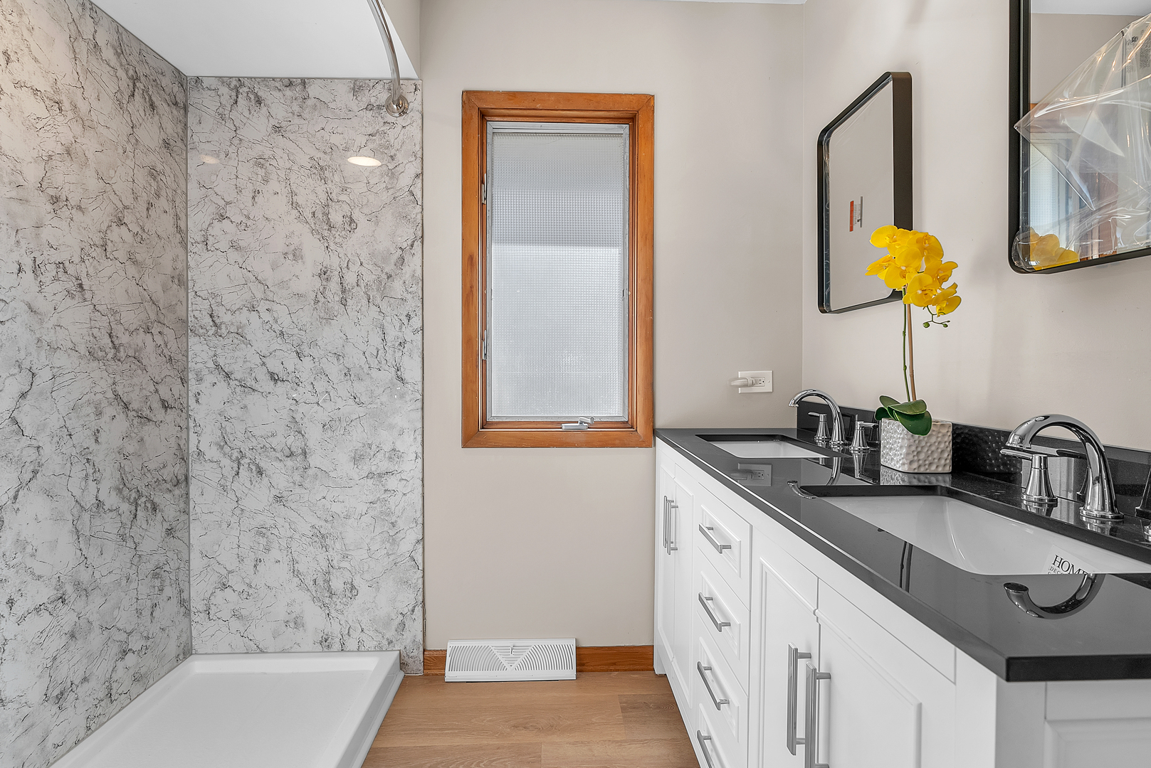 2957 192nd Place Lansing, IL 60438 - Photo 13 of 25 a bathroom with a granite countertop sink and a mirror