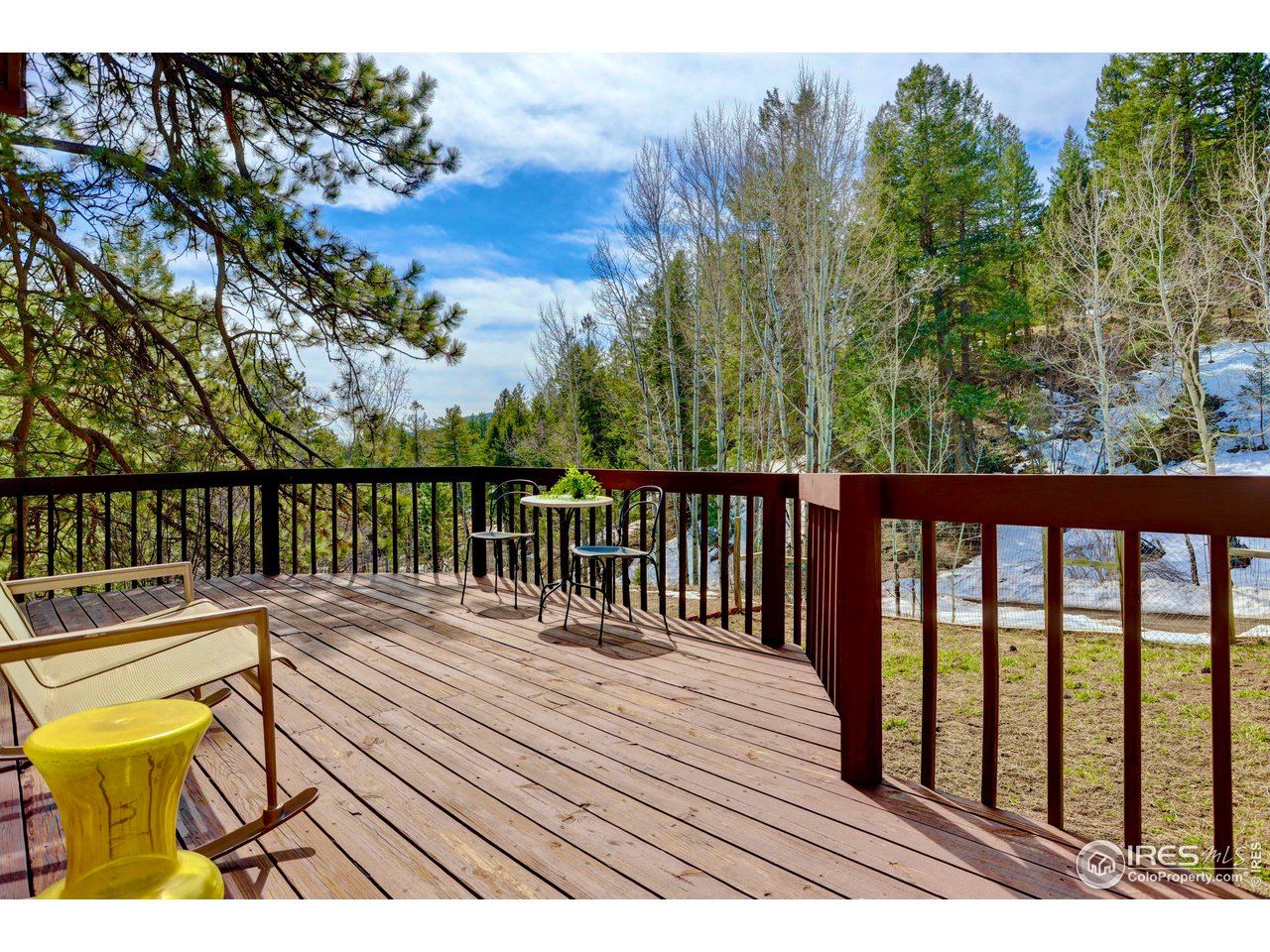 601 Pika Road Boulder, CO 80302 - Photo 27 of 38 a view of balcony with wooden floor and fence