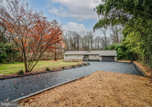 a view of a yard with an outdoor space
