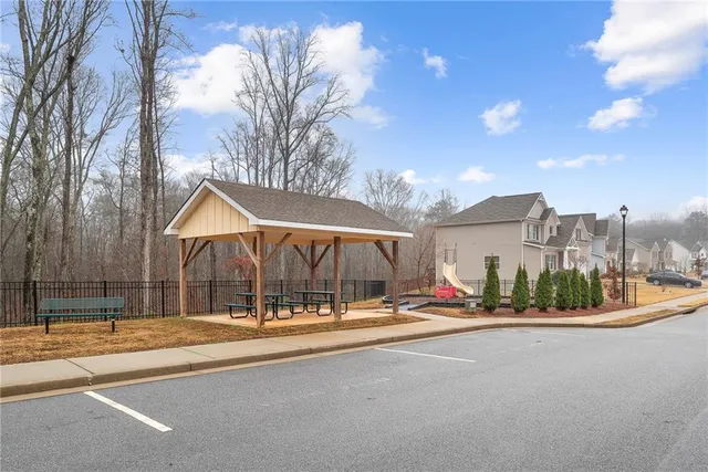 a view of a house with a slide