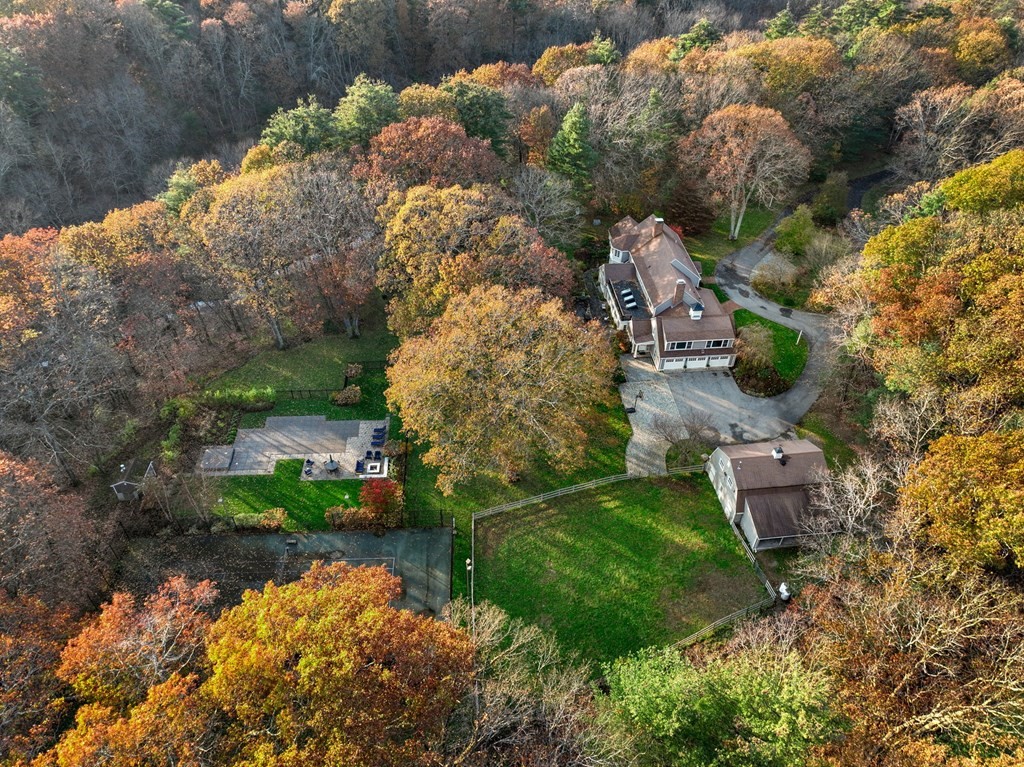 18 Audubon Road Wayland, MA 01778 - Photo 5 of 41 a aerial view of a house with a yard and lake view