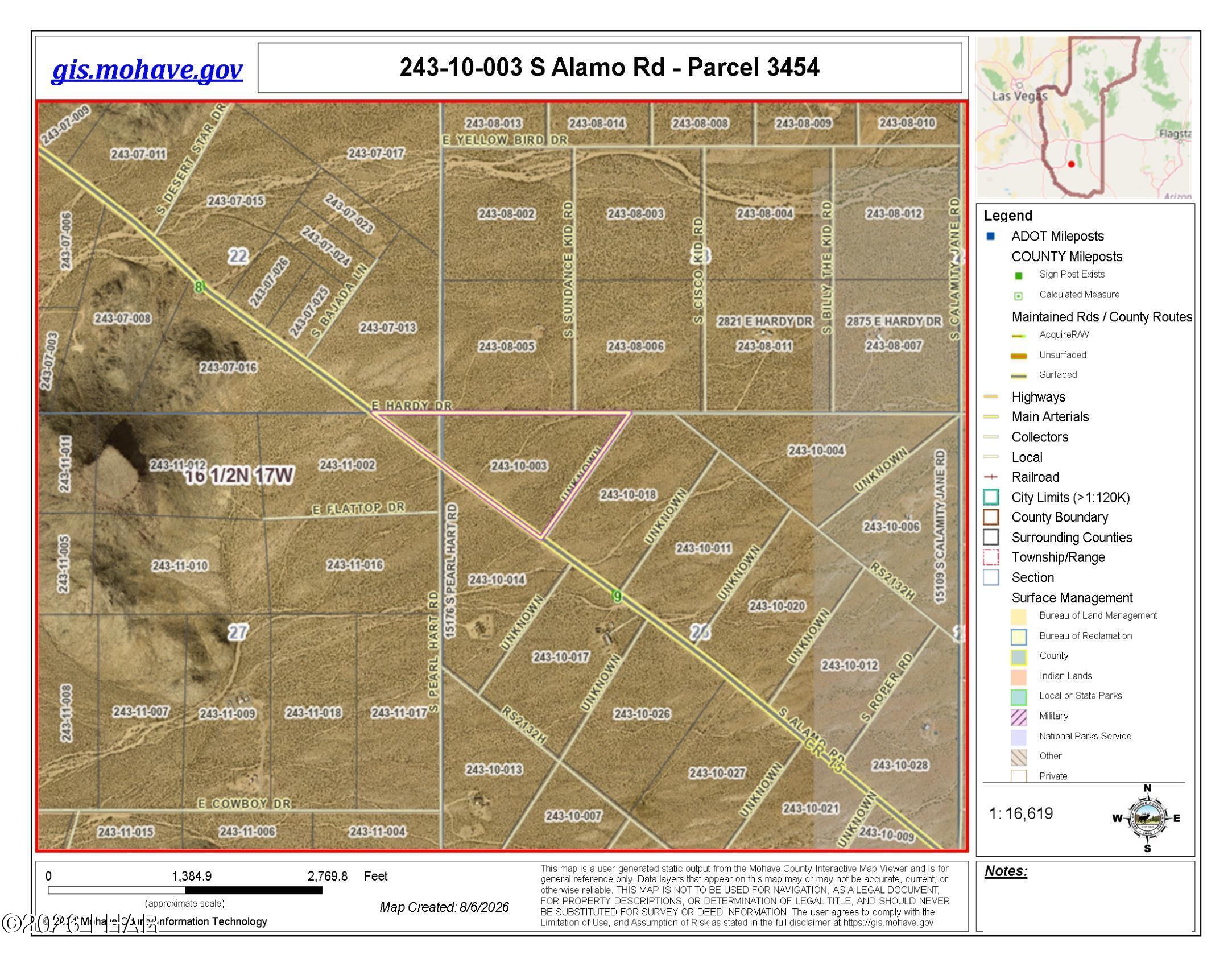 243-10-003 South Alamo Road Yucca, AZ 86438 - Photo 12 of 32 APN Map 243-10-003 S Alamo Rd - Parcel 3