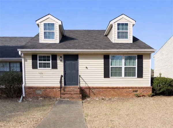 a front view of a house