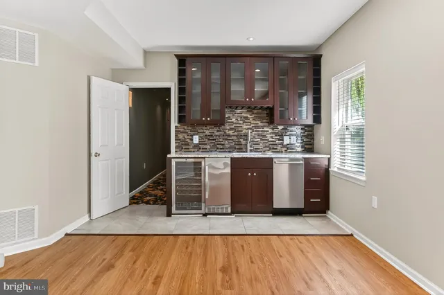 a view of a lake with houses