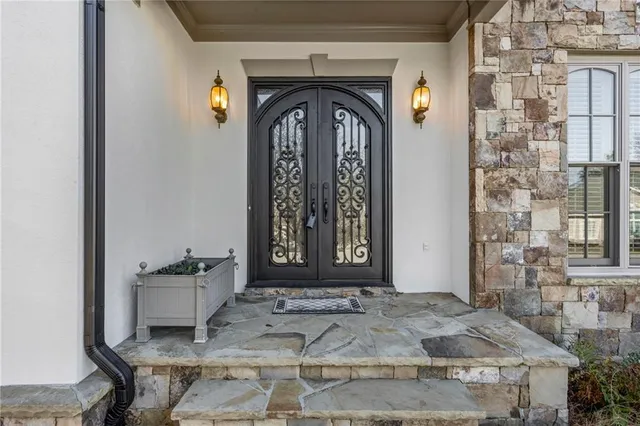 a view of a door with a outdoor space