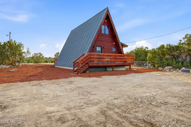 a view of wooden balcony