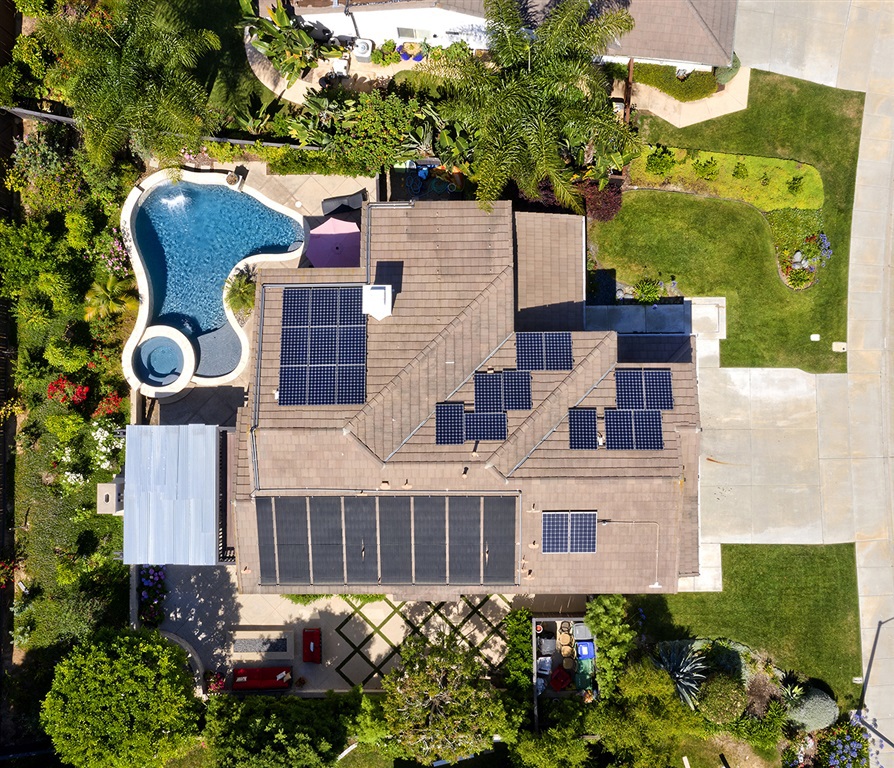 3445 Camino Alegre Carlsbad, CA 92009 - Photo 25 of 25 an aerial view of residential house with outdoor space and swimming pool