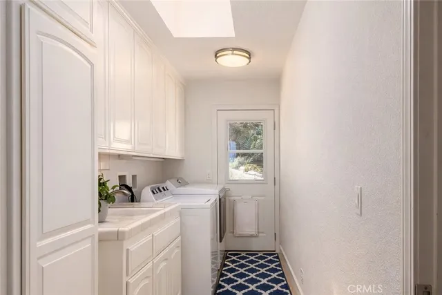 a room with a washer and dryer
