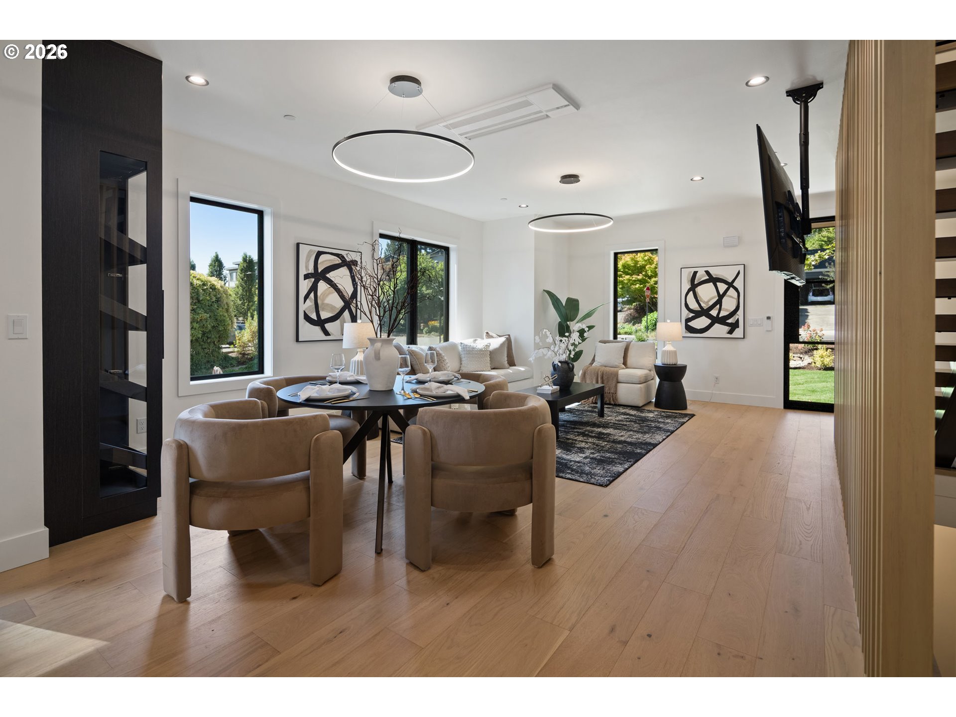 705 1st Street Lake Oswego, OR 97034 - Photo 14 of 35 a living room with furniture dining area and a fireplace