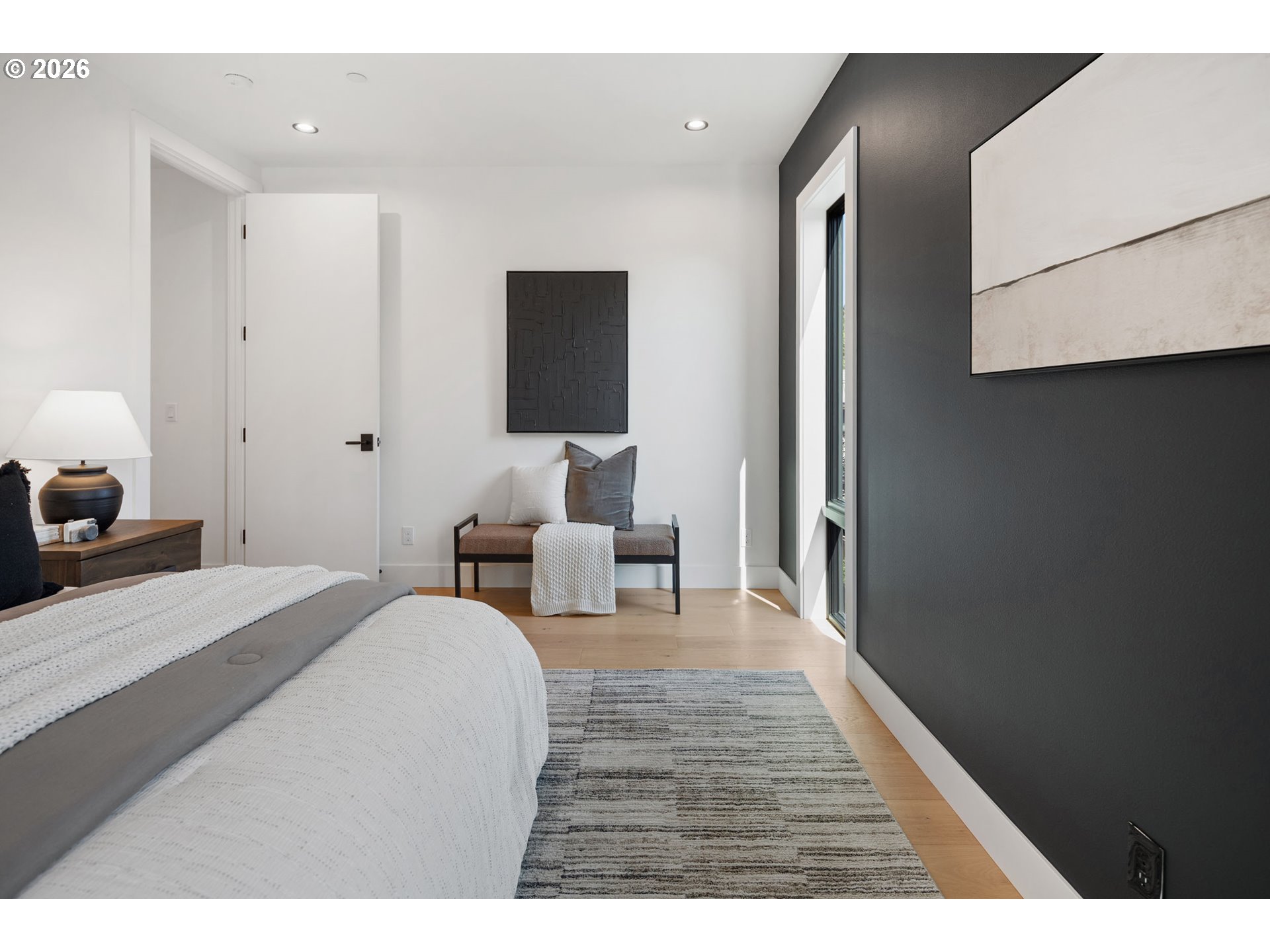 705 1st Street Lake Oswego, OR 97034 - Photo 16 of 35 a bedroom with a bed and a night stand