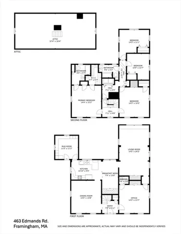 $995,000 | 463 Edmands Road, Framingham, MA 01701