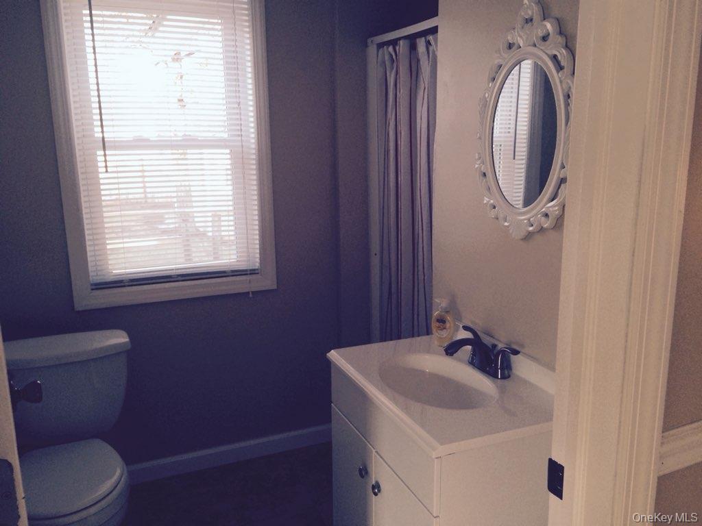 21 Locust Riverhead, NY 11901 - Photo 12 of 14 a bathroom with a sink a toilet and a mirror