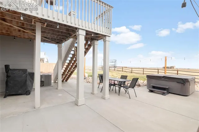 a view of outdoor space with seating area