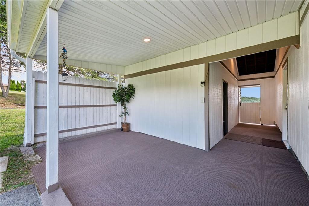 13379 Ridge Road Irwin, PA 15642 - Photo 33 of 38 BACK PORCH OVERLOOKING FLAT YARD AND VIEW OF BREEZEWAY