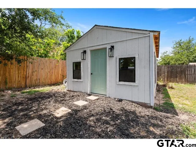 a backyard of a house