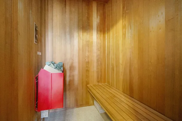 a bathroom with a shower curtain and a curtain