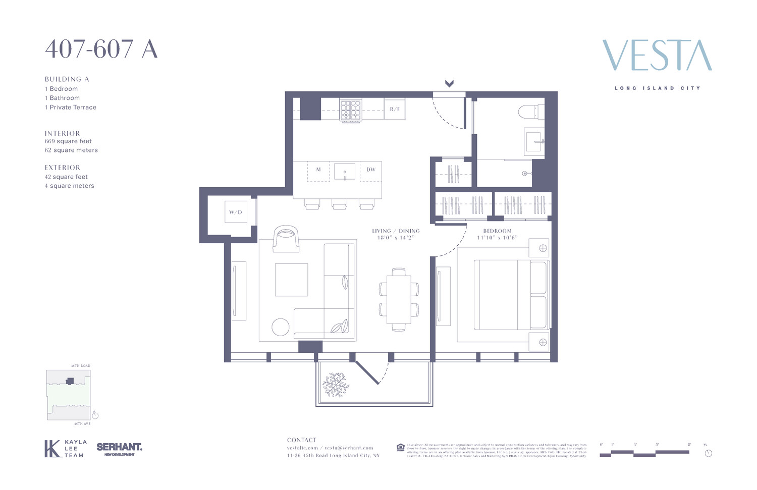 11-36 45th Road, Unit 507A Queens, NY 11101 - Photo 12 of 12 a black and white photo of a living room
