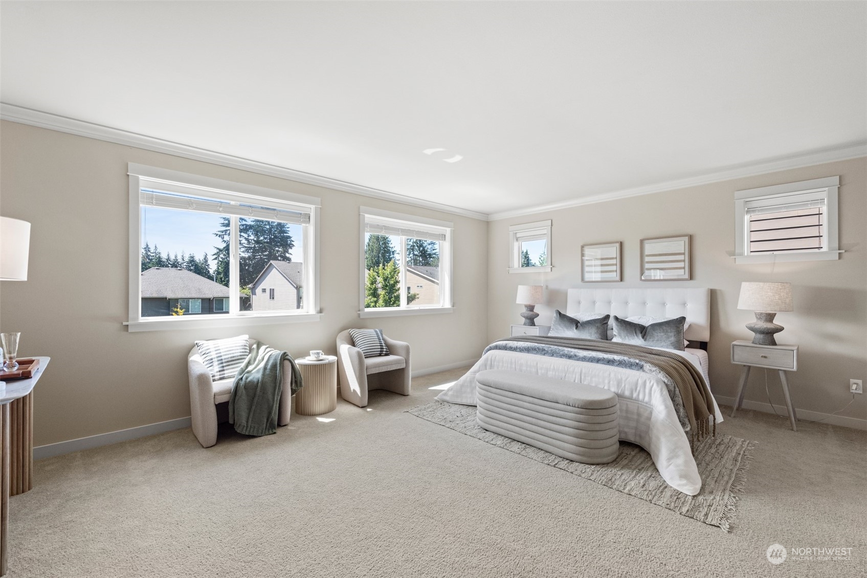 3530 215th Place Southeast Bothell, WA 98021 - Photo 19 of 35 a spacious bedroom with a bed and a large window