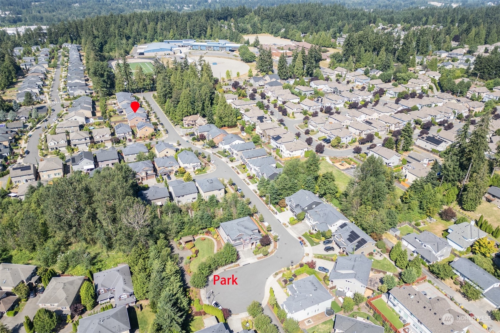 3530 215th Place Southeast Bothell, WA 98021 - Photo 32 of 35 an aerial view of house with yard