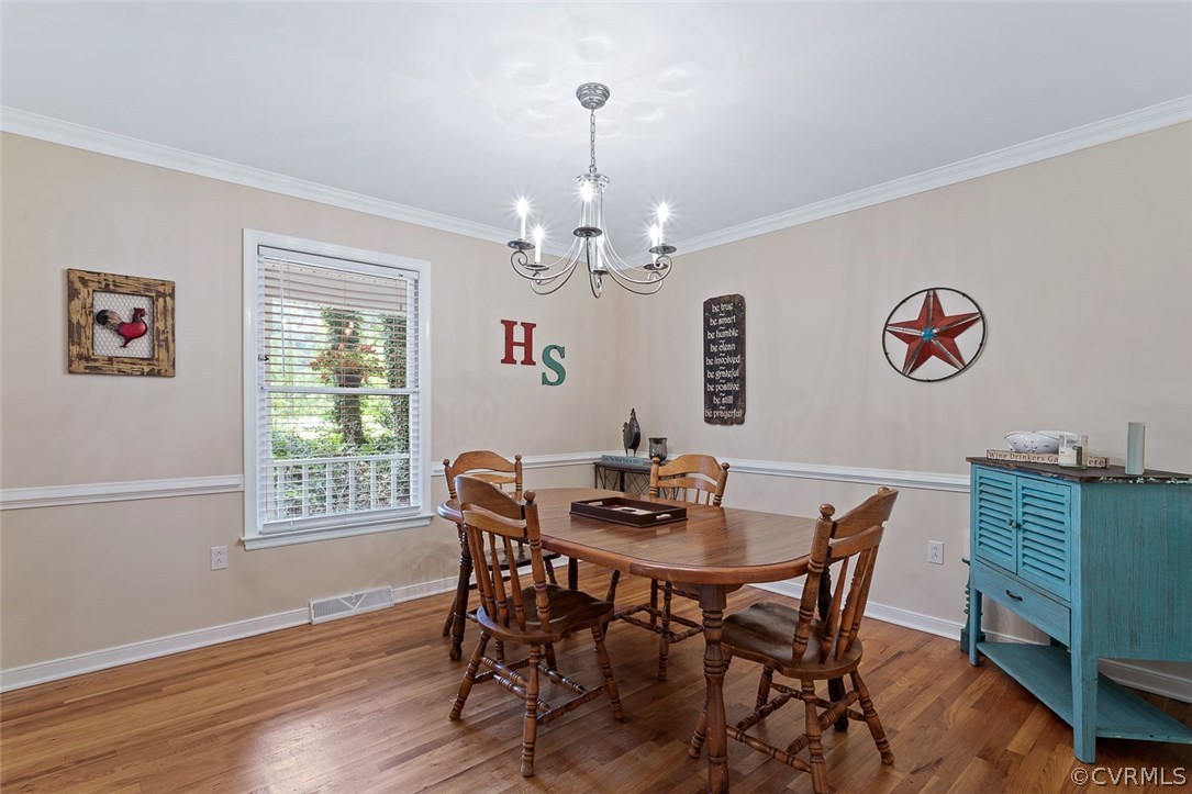 4409 Fordham Road Chesterfield, VA 23236 - Photo 12 of 27 a view of a dining room with furniture window and wooden floor