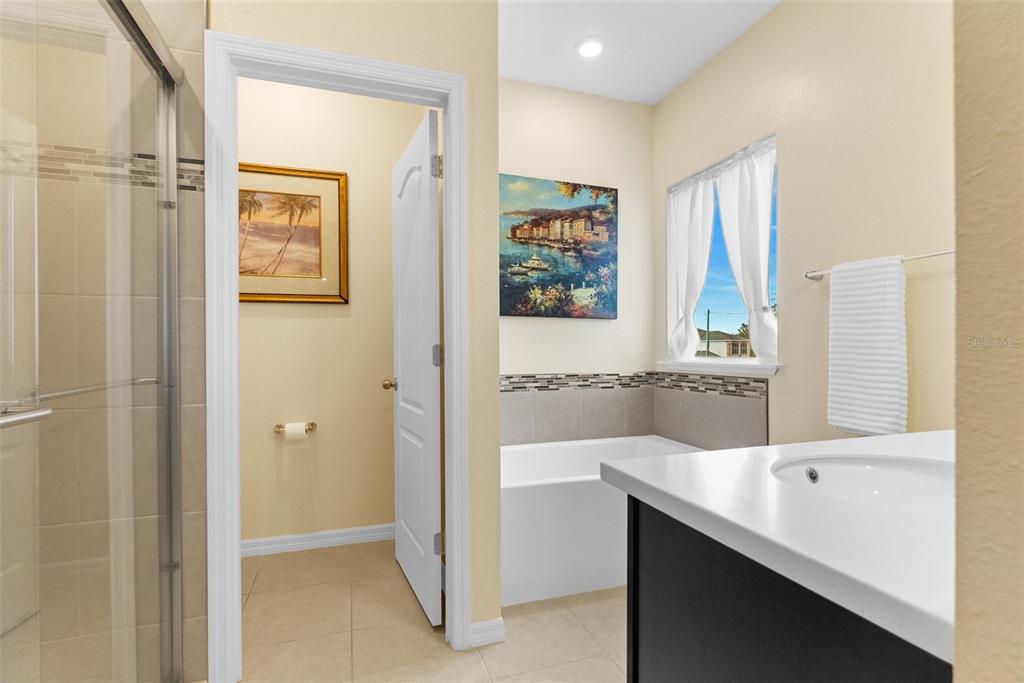 6283 Grapewood Road Spring Hill, FL 34609 - Photo 23 of 41 a bathroom with a tub sink and mirror