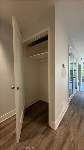 a empty room with closet