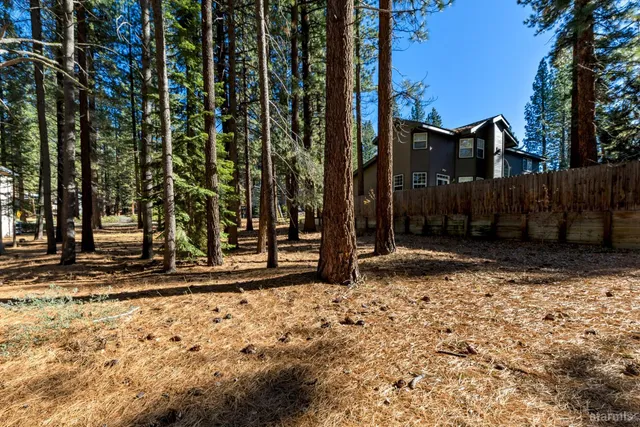 a view of a backyard