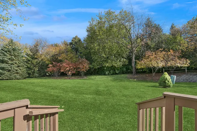 a view of a backyard with a garden