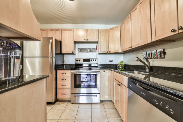 1030 North State Street, Unit 20D Chicago, IL 60610 - Photo 9 of 22 a kitchen with a refrigerator and a sink