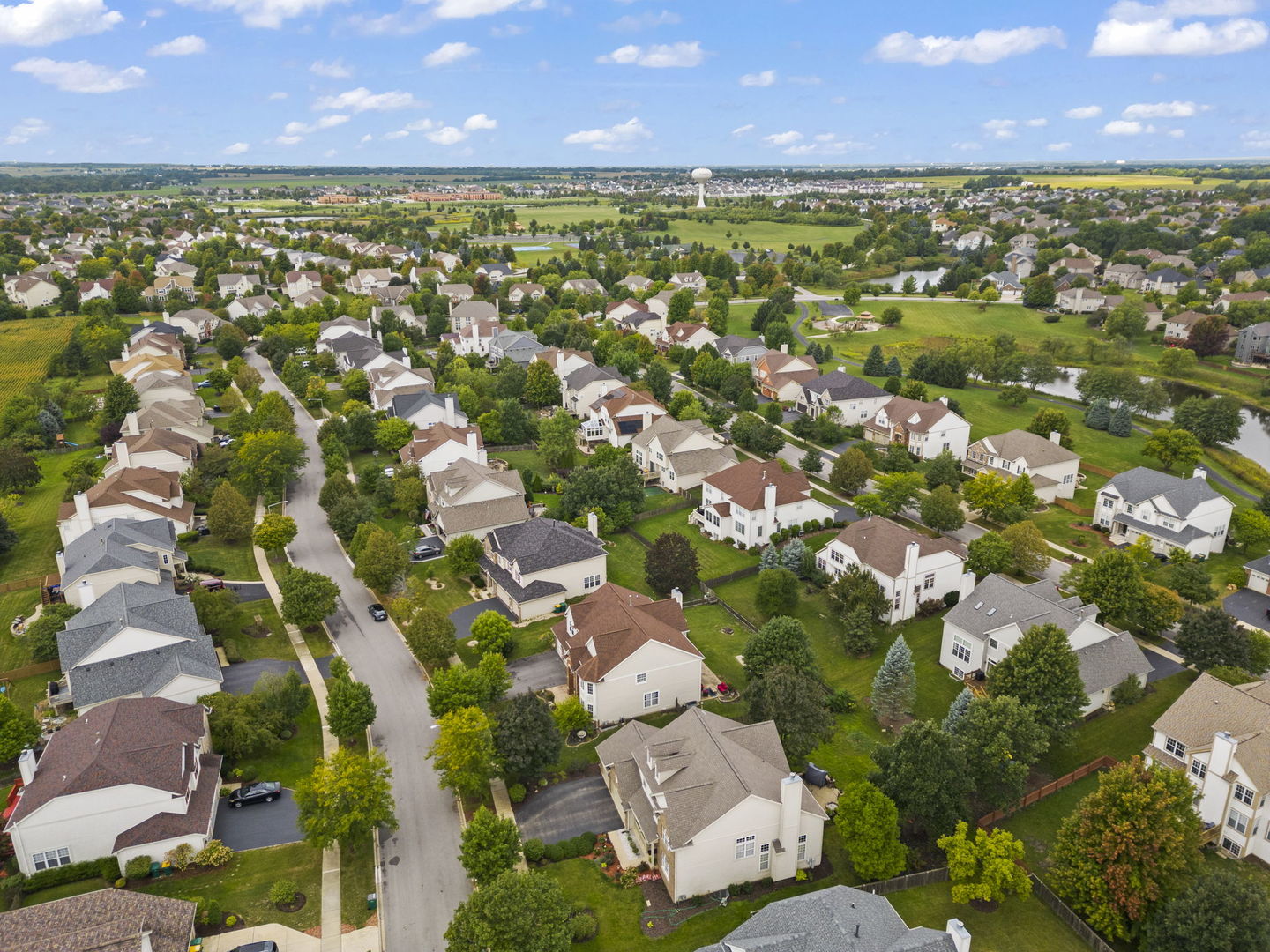 26210 Mapleview Drive Plainfield, IL 60585 - Photo 47 of 55 an aerial view of residential houses with outdoor space and trees
