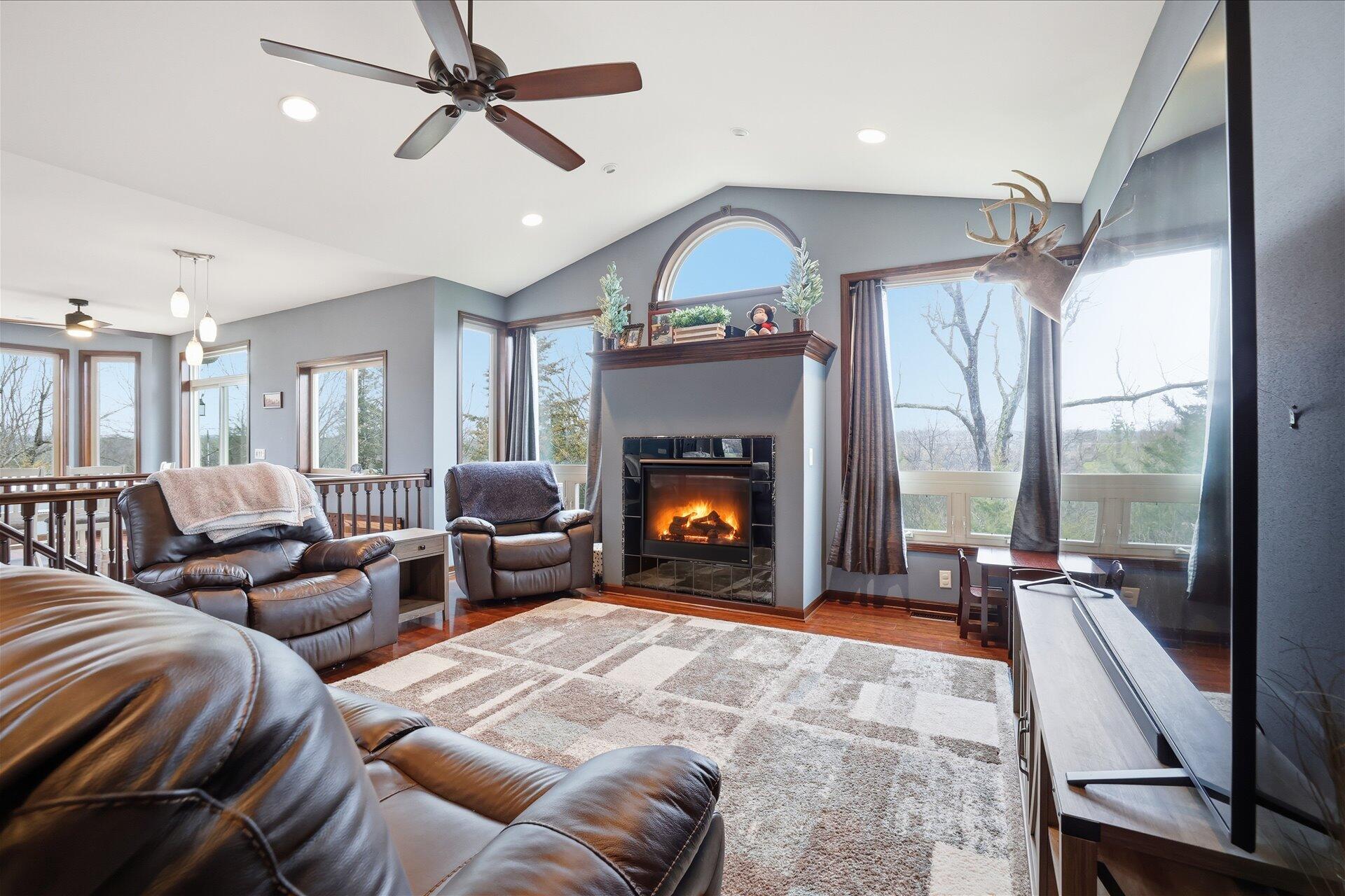 N7026 County DD Spring Prairie, WI 53105 - Photo 16 of 39 fire in fireplace digitally enhanced